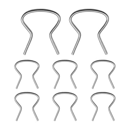 8PCS Car Window Handle Crank Retainer Clips, 76980 Automotive Window Metal Crank Retaining Clips Assortment, Rustproof Vehicle Fasteners for Securing Door Handle Cranks