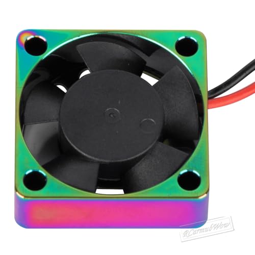 RC Aluminium 30 * 30MM 28000 RPM Motor Cooling Fan 4.8-8.4V Brushless Motor Heatsink Upgrades Part for 1/8 1/10 RC Car for 540 550 F540 3650 3660 Motor,2PCS