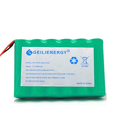 6PH-H-4/3A3600-S-D22 7.2v 3600mAh Ni-MH Battery Compatible with DSC IMPASSA 9057 Battery Wireless Security System