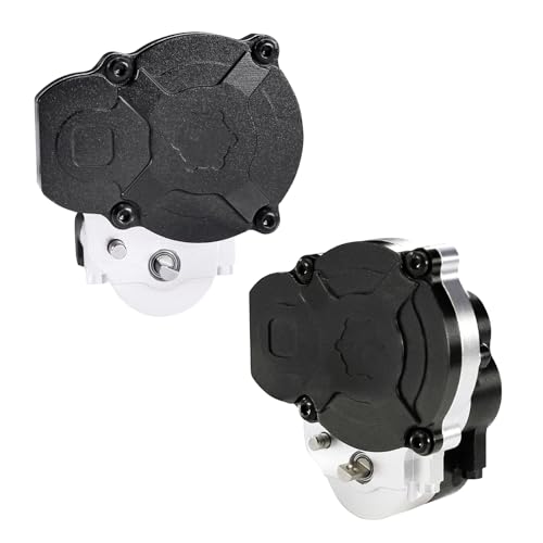 Metal Transmission Gearbox with Bracket for FMS FCX24 1/24 Power Wagon FCX18 Land Cruiser LC80 K5 Blazer RC Crawler Upgrade Part (Black for FCX18) - color: Black for Fcx18