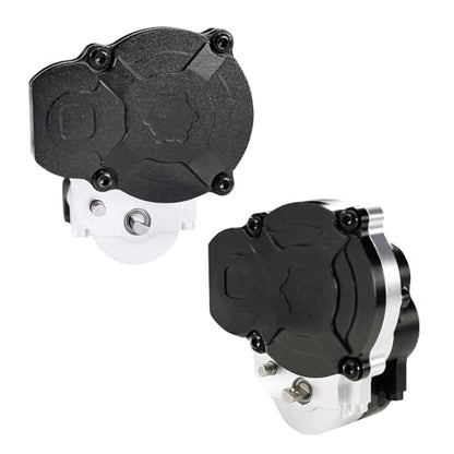 Metal Transmission Gearbox with Bracket for FMS FCX24 1/24 Power Wagon FCX18 Land Cruiser LC80 K5 Blazer RC Crawler Upgrade Part (Black for FCX18) - color: Black for Fcx18