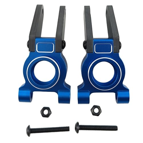 Aluminum Rear Axle Carrier Set for ARRMA 1/10 Gorgon 4X2 2WD (Blue) | Monster Truck,RC Car,CNC Machined,Heavy Duty,High Strength,Precision Fit,Wear Resistant,Durable,Replacement Parts - color: Blue