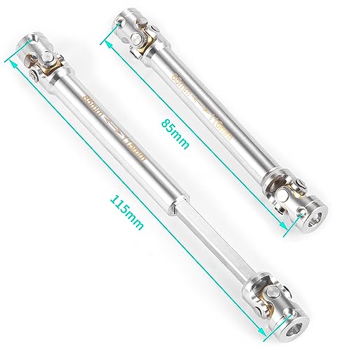 RC-Hub 1Pcs RC Driveshafts Metal Drive Shaft 45-50/47-57/55-67/60-80mm for 1:14 Tamiya Trailer Tractor Truck RC Crawler Car (85mm-115mm) - size: 85mm-115mm