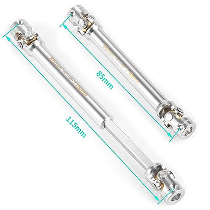 RC-Hub 1Pcs RC Driveshafts Metal Drive Shaft 45-50/47-57/55-67/60-80mm for 1:14 Tamiya Trailer Tractor Truck RC Crawler Car (85mm-115mm) - size: 85mm-115mm