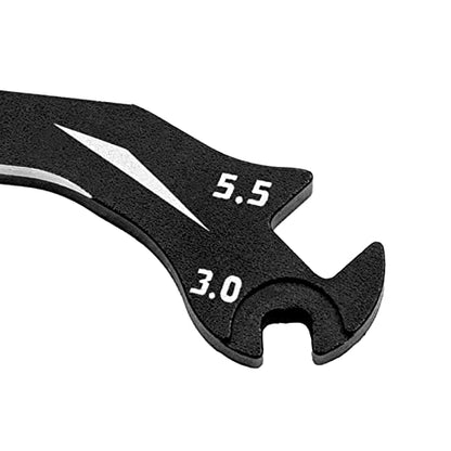 POCREATION Remote Control Car Model Tool, Alloy Spanner, 4 in 1 Multi Turnbuckle Wrench for 1/10 RC Cars, Portable Maintenance Tool (Black) - color: Black