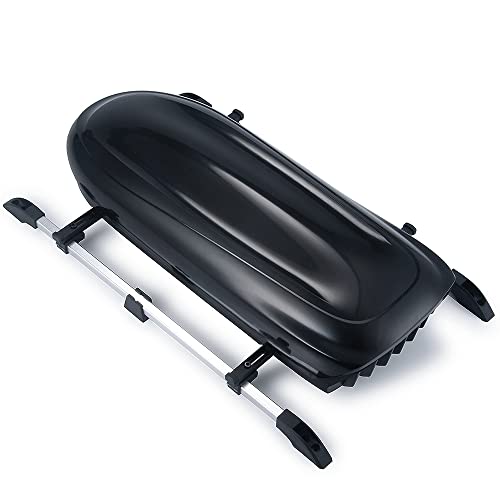 RC-Hub Plastic Roof Trunk Luggage Rack Box for 1/10 TRX-4 TRX-6 RC Crawler Car,Roof Top Carrier Storage Luggage Box for RC Crawler (Black) - color: Black