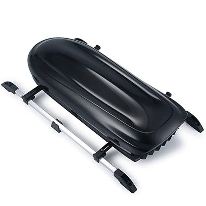 RC-Hub Plastic Roof Trunk Luggage Rack Box for 1/10 TRX-4 TRX-6 RC Crawler Car,Roof Top Carrier Storage Luggage Box for RC Crawler (Black) - color: Black