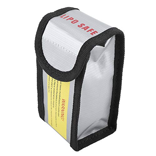Zerodis Other Household Utensils Lipo Battery Safe Bag Flame Retardant Fiberglass Protective Cover for Lipo Battery Storage Charging Travel Transportation with Double Metal Zipper