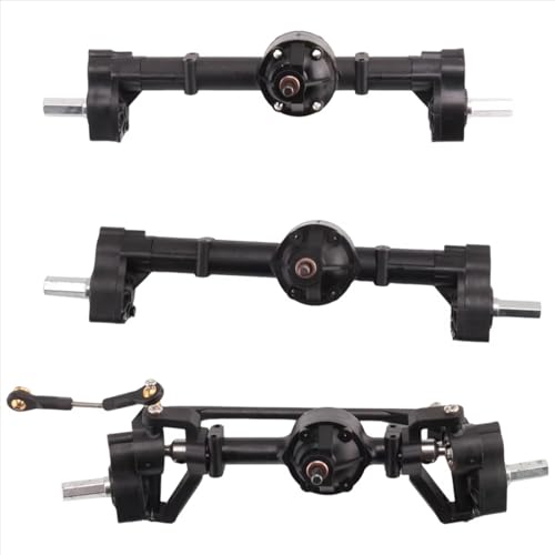 RC Front Rear axle Compatible with WPL B16 B36 6X6 6WD 1/16 RC Car Upgrade Parts Modification Accessories 3Pcs Front Middle Rear Portal Axle Set