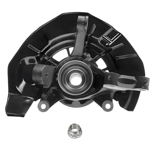 Detroit Axle - Front Steering Knuckles & Wheel Hub Bearings + Outer Tie Rod | Ends Replacement for RX330 RX350 RX400h Highlander - 4pc Set - size: 4SU48636/Kit