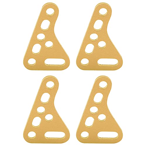 Aluminum Alloy RC Shock Strut Damper Bracket Mount, Metal Suspension Bracket for 1/8 1/10 1/12 1/16 RC Cars, Adjustable Height and Angle Damper Mount for Off - Road Buggy (Gold) - color: Gold