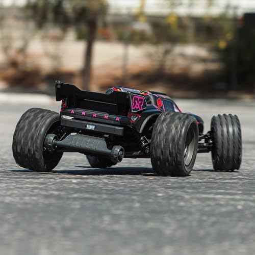 ARRMA RC Truck 1/10 VORTEKS 223S DSC 2WD RTR Brushless Stadium Truck, Pink, (Lipo Battery and Charger Not Included) ARA3505T3 - color: Pink