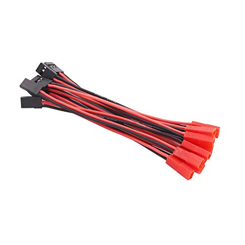 10pcs JR Futaba Male Servo Connector Plug to JST Female Adapter Cable 22awg 10cm Silicone Wire for RC Lipo Battery