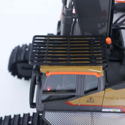 US in Stock, HUINA 1592 1/14 RC Excavator | 680° Rotatable, RC Metal Construction Vehicle with Light & Sound, 2.4GHz 50M Remote, RTR RC Digger with Battery Charger