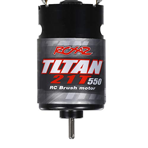 GoolRC 550 21T Brushed Motor for 1/10 RC Trail Crawler Car HSP HPI Wltoys Kyosho TRAXXAS TRX-4 TRX-6, 3.175mm Output Shaft with Integrated Cooling Fan - size: 21T