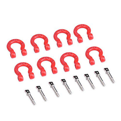 8PCS RC Car Metal Tow Shackle, RC Car Trailer Buckle, RC Winch Accessories for 1/8 Climbing Crawler Car, Compatible with SCX10 CC01 D90 D110 TF2