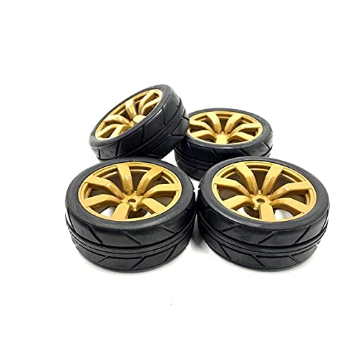 1/10 Scale OnRoad Rubber Tires & Wheels Rims Hex Hub 12mm(no glued) for RC Touring Car Tyre(4pcs/Set)