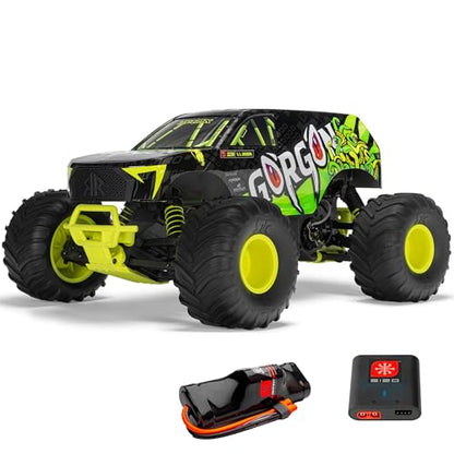 ARRMA RC Truck Gorgon 2 Wheel Drive MT1/10 RTR (Ready-to-Run with Battery and Charger Included) Smart 3300 7C S120 USB Yellow ARA3230ST1 - color: Yellow