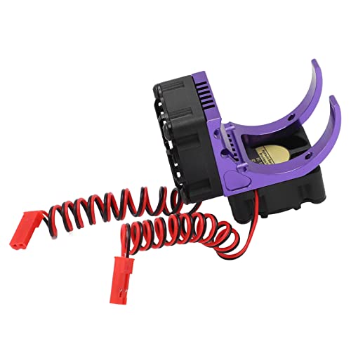 Sonew RC Motor Heatsink Cooling Fan Combo with Dual Fans and Aluminum Alloy for 550 3650 3660 3670 3674 Motors 36mm Diameter Red (Purple) - color: Purple