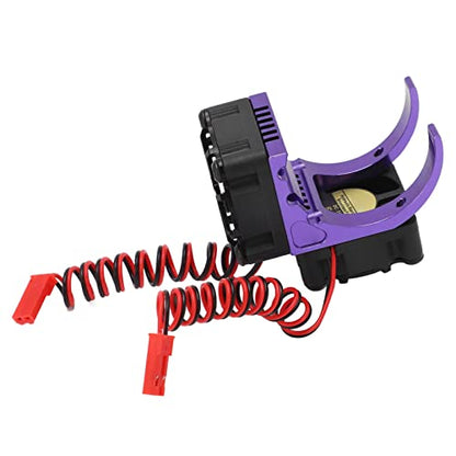Sonew RC Motor Heatsink Cooling Fan Combo with Dual Fans and Aluminum Alloy for 550 3650 3660 3670 3674 Motors 36mm Diameter Red (Purple) - color: Purple