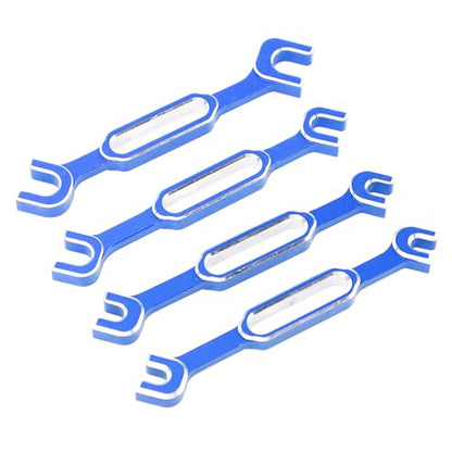 RC Car Wrench, 4PCS RC Car Repair Wrench Turnbuckle Nut Ball Joint Remover Aluminum Alloy RC Maintenance Spanner 3.0‑6.0mm for RC Car Truck - color: Blue