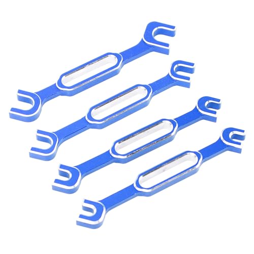 RC Car Wrench, 4PCS RC Car Repair Wrench Turnbuckle Nut Ball Joint Remover Aluminum Alloy RC Maintenance Spanner 3.0‑6.0mm for RC Car Truck - color: Blue