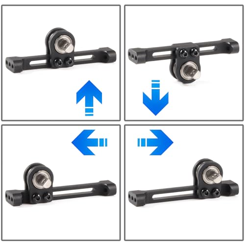 1/24 RC Crawler Aluminum Carrier Bearing Cross Member Adjustable for SCX24 Custom Build 1/24 Comp Rig Crawler 35mm Width with 3mm D Shaped Shaft