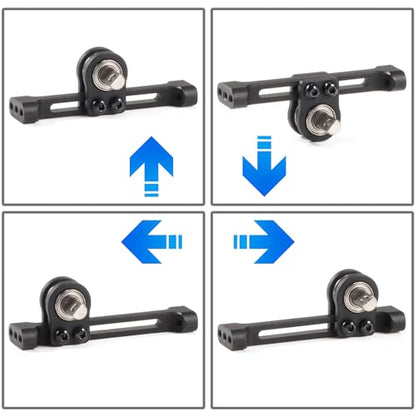 1/24 RC Crawler Aluminum Carrier Bearing Cross Member Adjustable for SCX24 Custom Build 1/24 Comp Rig Crawler 35mm Width with 3mm D Shaped Shaft
