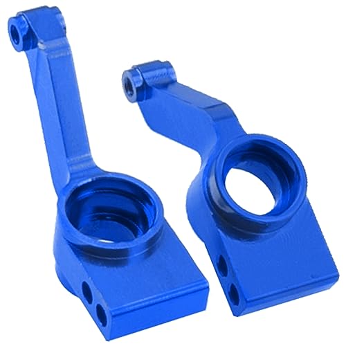 Metal C-Hubs Caster Blocks, Steering Blocks & Rear Stub Axle Carriers w/Ball Bearings Compatible with 1/10 Traxxas Slash 4X4, Stampede 4X4, Rustler 4WD Replaces of 6837 6832 1952 (Blue) - color: Blue