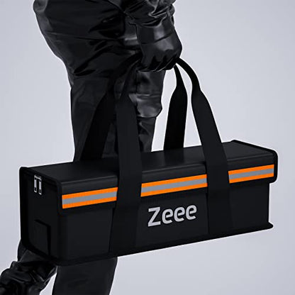 Zeee Lipo Safe Bag Ebike Battery Fireproof Charging Bag (19.3*5.9*5.9in) | Explosionproof Lipo Battery Bag Large Capatity for Storage Charging