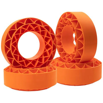 4Pack ShareGoo Silicone Rubber 1.9 RC Crawler Tire Foam Insert 108x42mm Compatible with Axial SCX10 90046 Traxxas TRX4 Redcat Gen7 Gen8 1/10 RC Crawler 1.9" Wheel Tires (Orange) - color: Orange