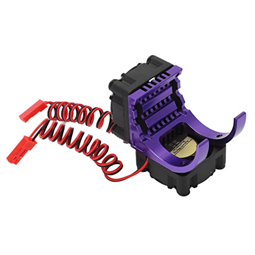 Sonew RC Motor Heatsink Cooling Fan Combo with Dual Fans and Aluminum Alloy for 550 3650 3660 3670 3674 Motors 36mm Diameter Red (Purple) - color: Purple