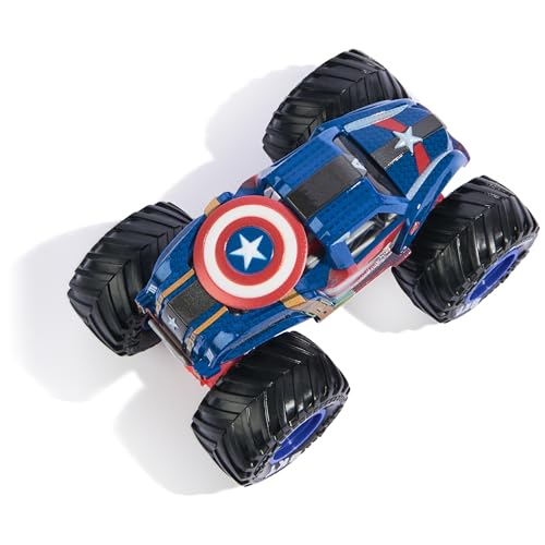 Monster Jam, Marvel Official Captain America Vs. Winter Soldier Die-Cast Monster Trucks, 1:64 Scale, Kids Toys for Boys and Girls Ages 3 and up - color: Captain America Vs Winter Soldier