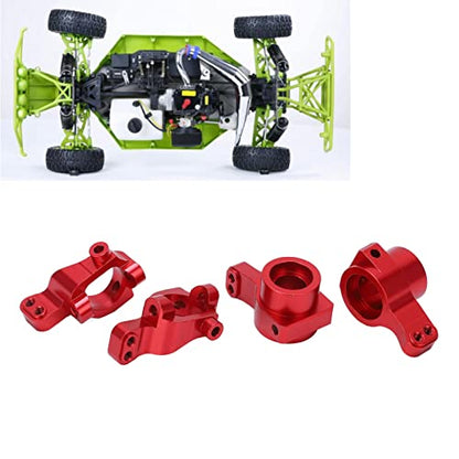 RC Block C Hub Carrier, Aluminum Alloy Steering Cup Upgrade Part Set for LOSI 22S 1/10 Rear Drive Short Course Truck (Red - color: Red