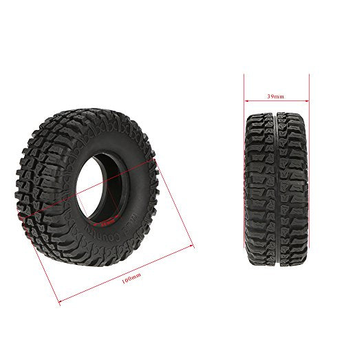 Goolsky 4Pcs Austar 1.9" 100mm 1/10 Scale Tires for 1/10 RC4WD D90 Axial SCX10 RC Rock Crawler