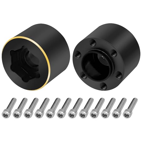4Pcs RC Brass Weights 12mm Hex Hub Extended Wheel Hub Widen Adapters for 1.9inch Beadlock Wheels Rims Widen Adapter Axial SCX10 90046 TRX4 Wraith Gen7 Gen8 D90 CC01 1/10 RC Crawler (15mm) - color: 15mm