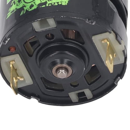 540 Brushed Motor with 1/3 Reduction Gearbox for RC Car, Black Green, 7.2-7.4V - High Torque Output, Low Noise Operation, Ideal for RC Crawler and Offroad Use (45T)
