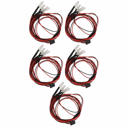 RC Car Lights Kit Premium Silicone Wire LED Lights for Traxxas Hsp Redcat Tamiya Axial 7.4V 5mm 2 Blue 2 Green 5PCS