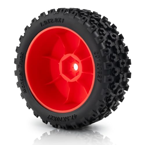 1/18 RC Car Wheel Rims Tires Upgrades for 1/18 ARRMA Typhon Grom 4PCS - color: Green
