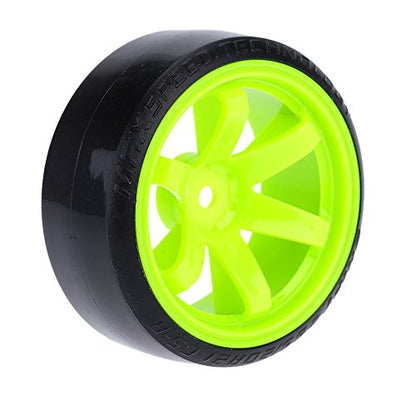 GoolRC 4PCS/Set 1/10 Drift Car Tires Hard Tyre Replacement for Traxxas HSP Tamiya HPI Kyosho On-Road Drifting Car (Green)