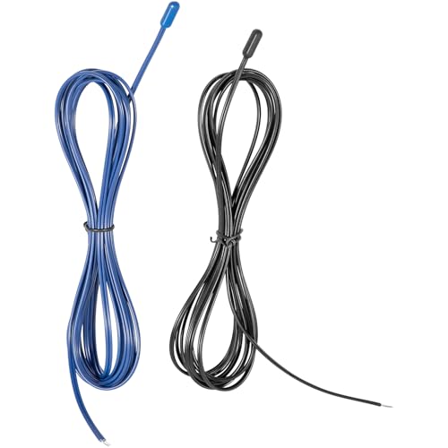 119" Temperature Probe Sensors (Black and Blue) Fit for Dixell, Carel, for Commercial Refrigerators and Freezers (2 PCS)