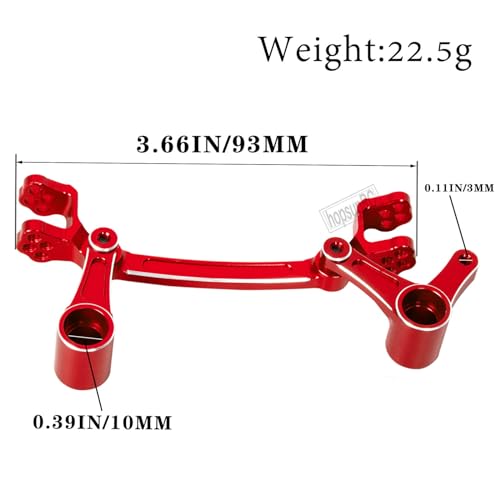 Aluminum Steering Bellcranks Servo Saver Upgrades Part for 1/8 Mojave 4X4 4S BLX RC Car,Drag Link Set w/Bearings Hops Up,Replaces ARA340200 Red - color: Red(steering)