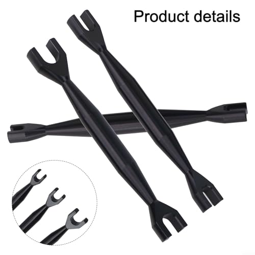 Rc Car Wrench Set, Aluminum Open End Spanner, Double End Tool Kit, 1/10 Rc Crawler Wrench, 3Mm 4Mm 5Mm Nut Driver, Axial Scx10 Tools, Hobby Repair Hand Tools(black) - color: Black