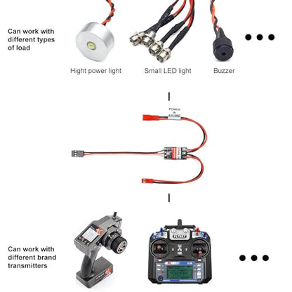 RC Remote Controlled AUX on/Off Electronic Switch Relay for Car Truck Boat LED Light Drone (8A) - style: 8A