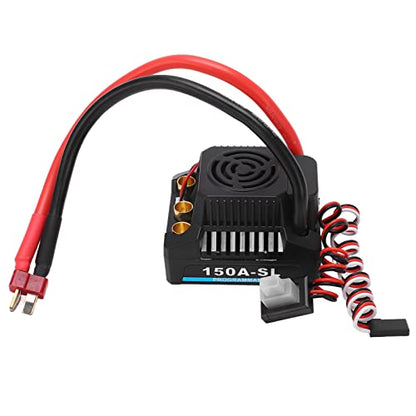 RC Brushless ESC 150A, Brushless ESC for 1/8 RC Truck, BCE Output 5A 5.8V, High Performance ESC with Multiple Protections, Compatible with Sensorless Brushless