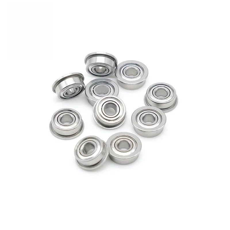 MF104ZZ Flange Bearing 4x10x4 mm ABEC-7 (10 PCS) Miniature Flanged MF104 Z ZZ Ball Bearings - size: MF104ZZ 4x10x4