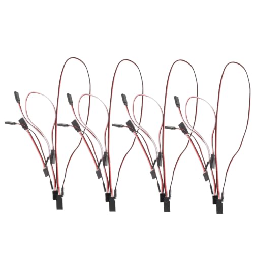 ibasenice 20pcs 3-pin Servo Extension Cables 4/6/8/12/20inch Servo Extension Cord Male to Female RC Wire Cable Connectors Compatible with Jr Futaba RC Car Airplanes