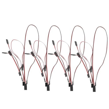 ibasenice 20pcs 3-pin Servo Extension Cables 4/6/8/12/20inch Servo Extension Cord Male to Female RC Wire Cable Connectors Compatible with Jr Futaba RC Car Airplanes