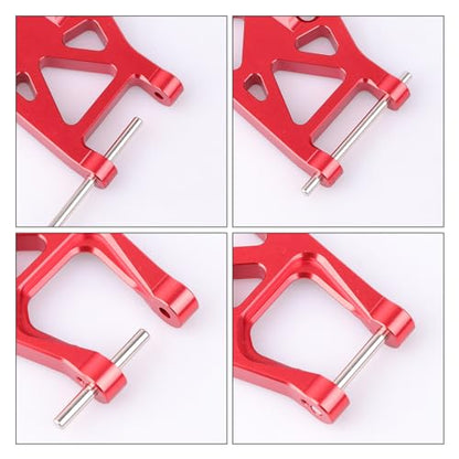 Aluminum A-Arms for Traxxas WideMaxx Suspension Arms Upgrades Set Front & Rear (8-Pack) (Red) - color: Red