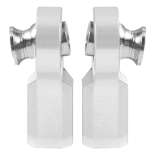 6Pcs Vgoohobby Metal M3 Tie Rod End Bend Ball Head Holder Link Compatible with Axial SCX10 Traxxas TRX4 Tamiya CC01 Axial SCX10 1/10 RC Car (Silver) - color: Silver